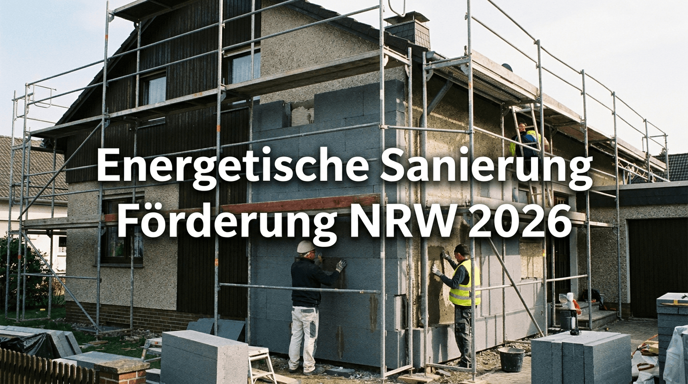 Altbauhaus bei der energetischen Sanierung mit Wärmedämmung – Förderung NRW 2026